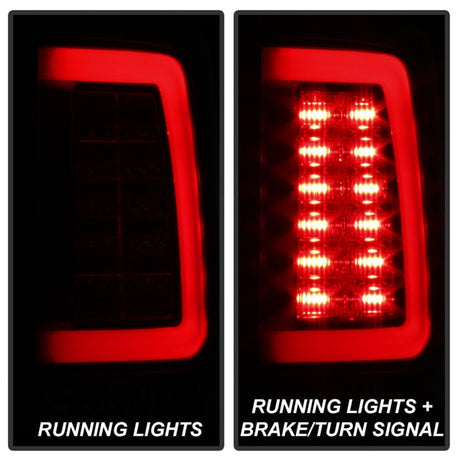 Spyder 13-14 Dodge Ram 1500 Light Bar LED Tail Lights - Black Smoke ALT-YD-DRAM13V2-LED-BSM 5084064