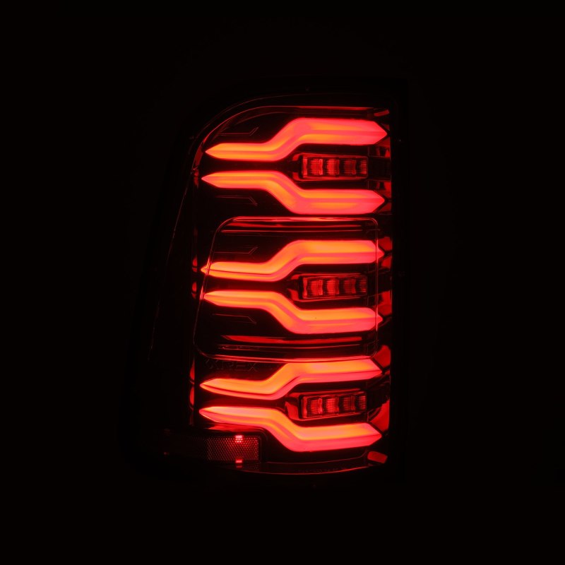 AlphaRex 19-21 Dodge Ram 1500 Luxx-Series LED Tail Lights Alpha-Black w/Activ Light/Seq Signal 640030