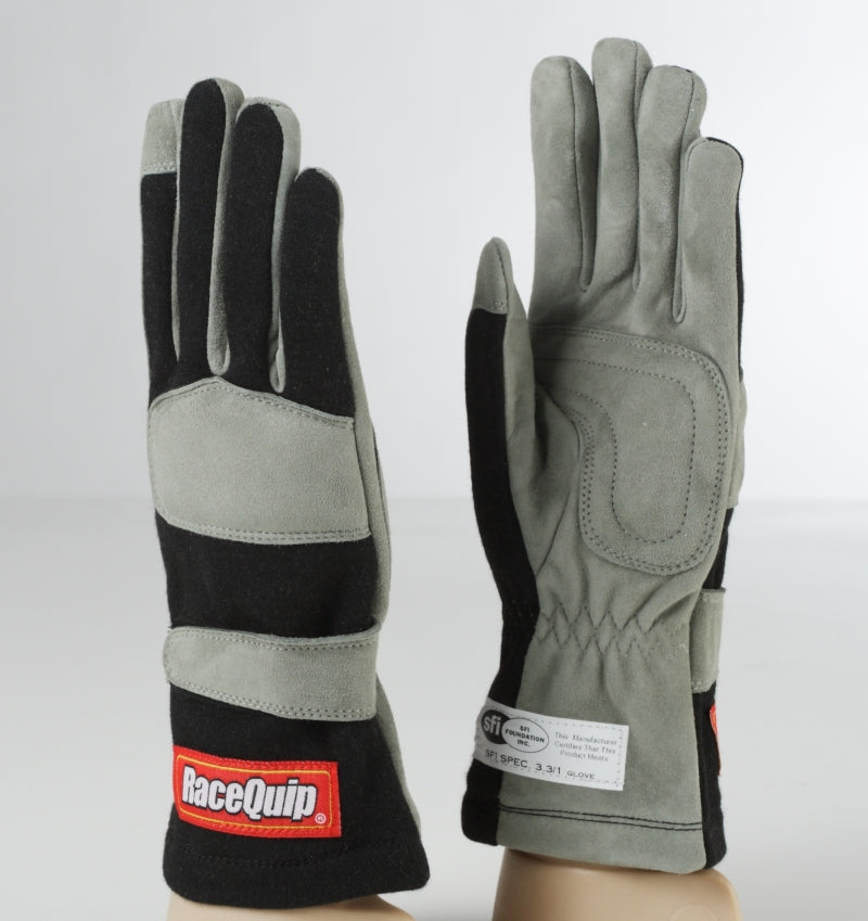 RaceQuip Black 1-Layer SFI-1 Glove - Medium 351003