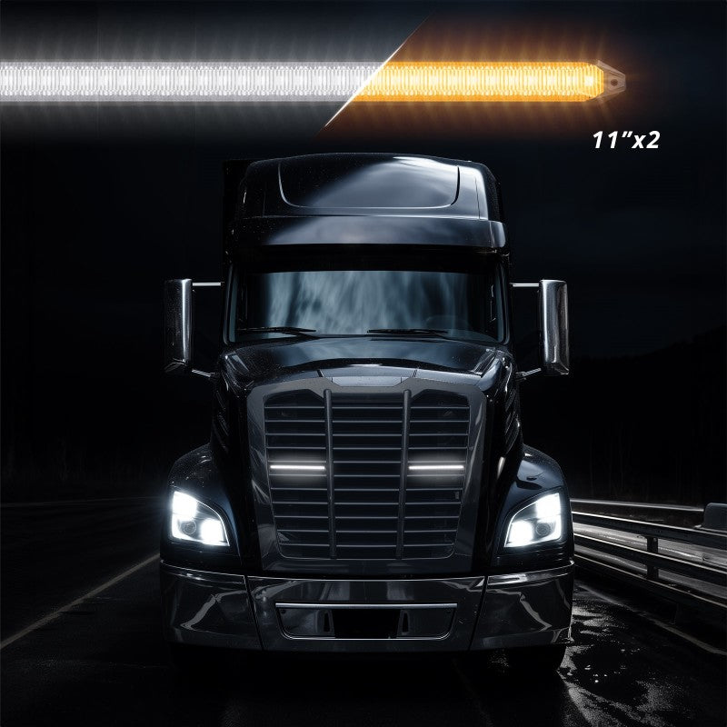 XK Glow 11In Switchback Grill Lights with Start-up Animation & Sequential Turn Signals XK041029-11