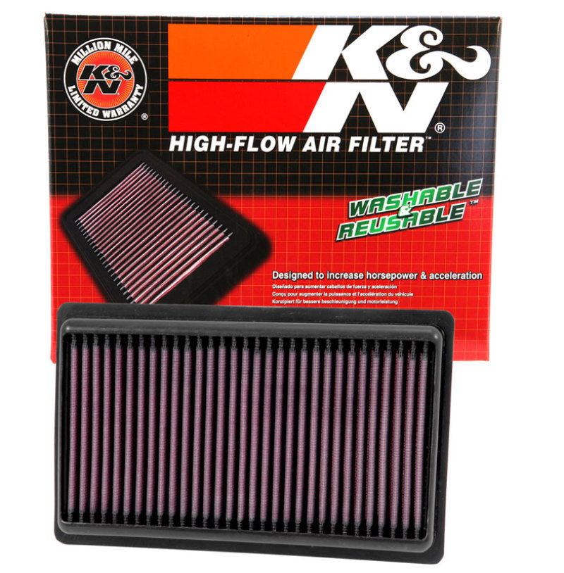 K&N Replacement Panel Air Filter for 2014-2015 Infiniti Q50 3.5L/3.7L V6 (2 Required) 33-5014