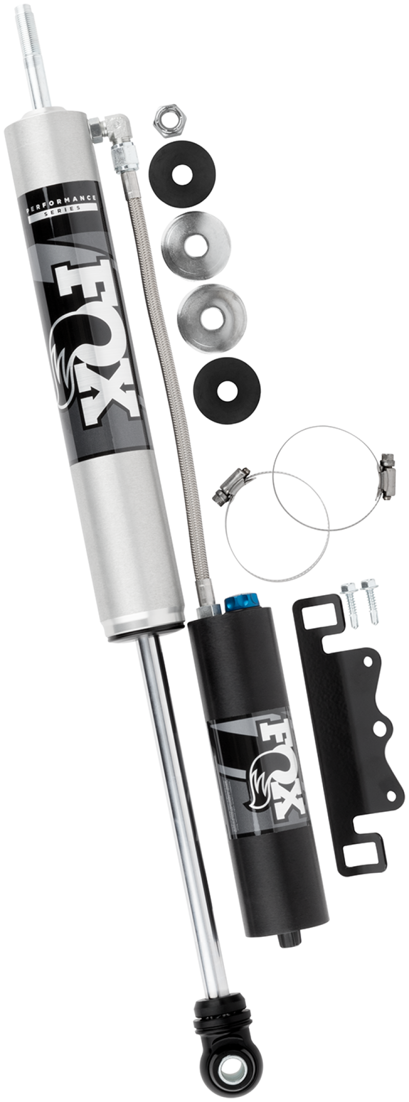 Fox 2005+ Ford Super Duty 2.0 Perf Series 9.6in Smooth Body Remote Res. Front Shock - CD Adj 985-26-162