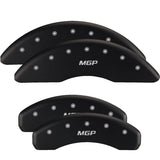 MGP 4 Caliper Covers Engraved Front Gen 5/Camaro Engraved Rear Gen 5/SS Red finish silver ch 14036SCS5RD