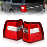 ANZO 07-17 For Expedition LED Taillights w/ Light Bar Chrome Housing Red/Clear Lens 311410