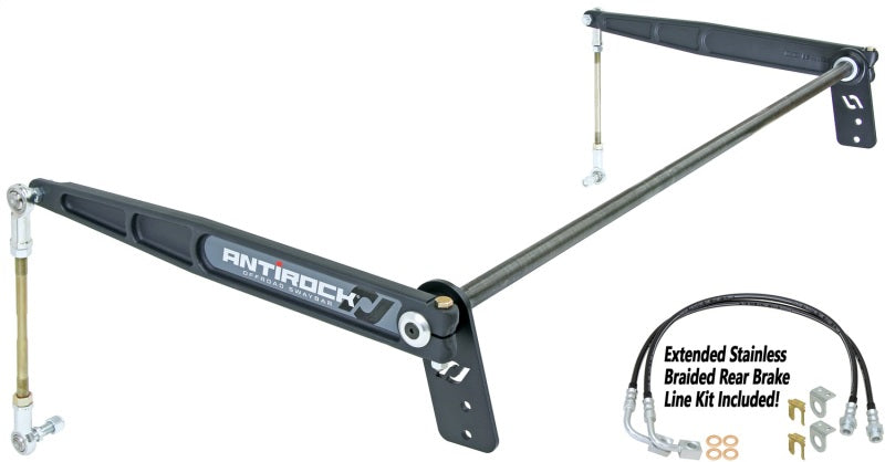 RockJock JK 2D Antirock Sway Bar Kit Rear Bolt-On Forged Arms CE-9900JKR