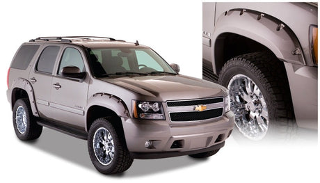 Bushwacker 07-14 Chevy Tahoe Pocket Style Flares 4pc Does Not Fit LTZ - Black 40937-02
