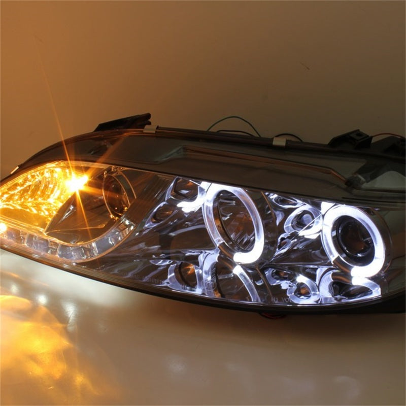 Spyder Mazda 6 03-05 With Fog Lights Projector Headlights LED Halo DRL Smke PRO-YD-M603-FOG-DRL-SM 5042545