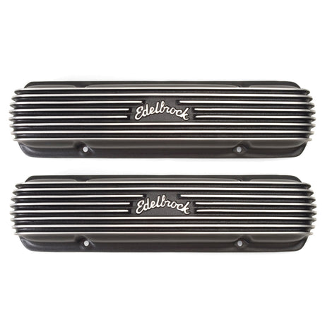 Edelbrock Valve Cover Classic Series Pontiac 1962-1979 301-455 CI V8 Black 41303