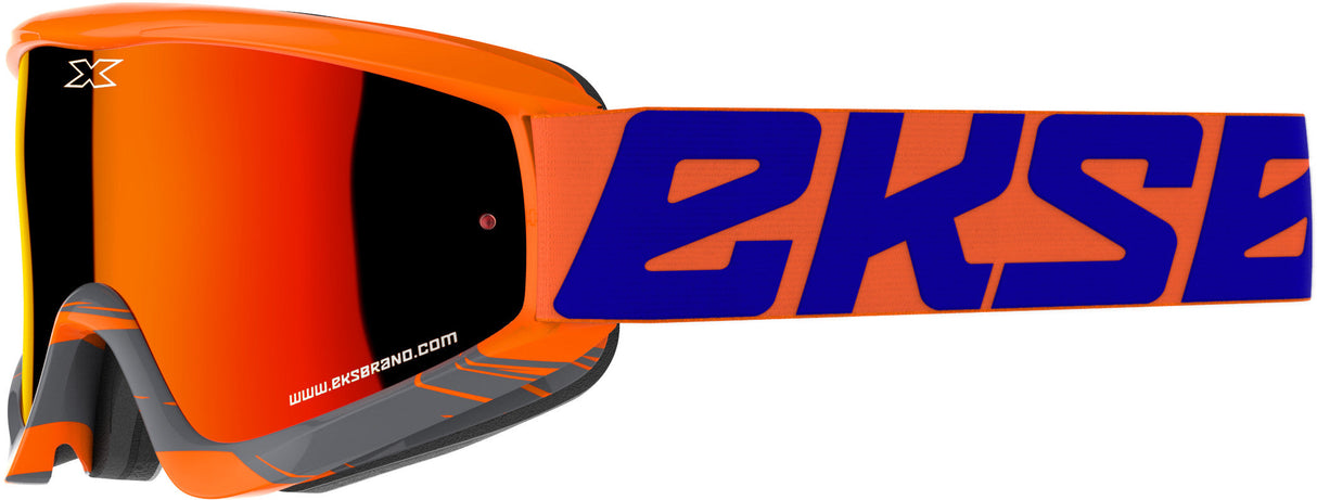 EKS BRAND Go-X Crossfade Goggle Orange/Black W/Red Mirror 067-10265