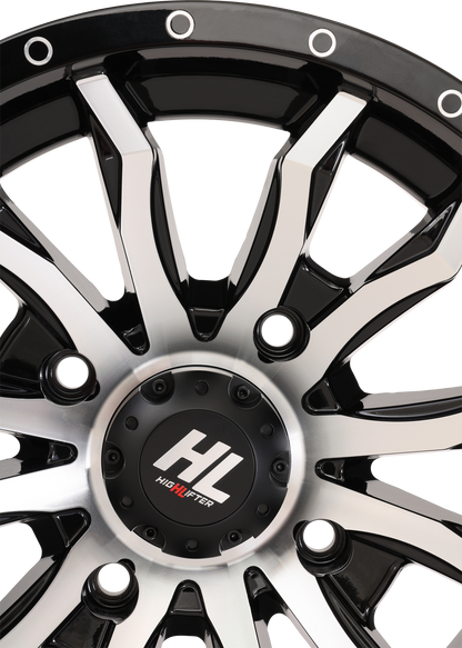 HIGH LIFTER Wheel - HL21 - Front/Rear - Gloss Black w/Machined - 14x7 - 4/137 - 4+3 (+10 mm) 14HL21-1137