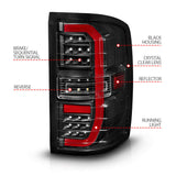ANZO 14-18 GMC Sierra 1500 Full LED Taillights Black Housing Clear Lens (w/C Light Bars) 311464