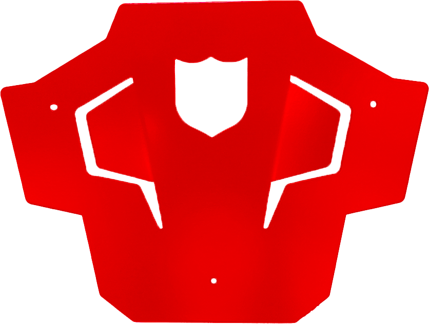 PRO ARMOR Rear Sport Bumper Skid Plate Red P199P367RD