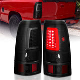 ANZO 1999-2002 Chevy Silverado 1500 LED Taillights Plank Style Black w/Smoke Lens 311331