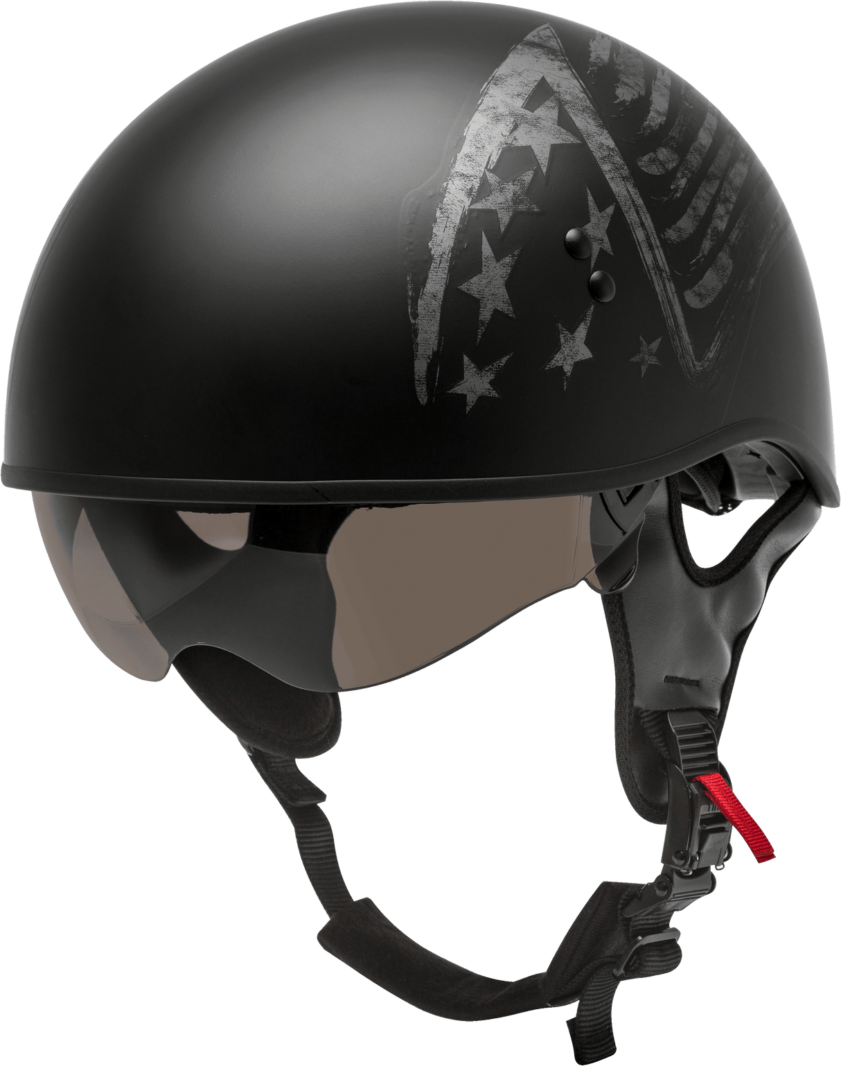 GMAX Hh-65 Half Helmet Bravery Matte Black/Grey Md H1656505