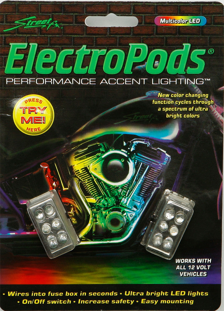 STREETFX Rectangular Light Kit Black W/ Multi Color Led 1041907