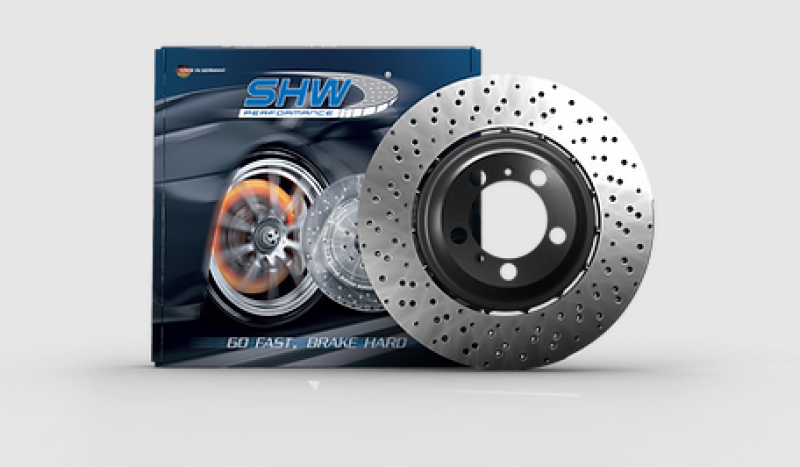 SHW 10-11 Porsche 911 GT3 3.8L w/o Ceramics Left Rear Drill-Dimp LW Brake Rotor (99735240598) PRL40598