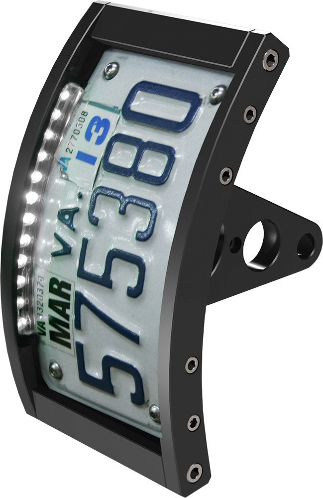 FIGURE MACHINE Curved Tag Mount W/Led Black Denim 986027-BD