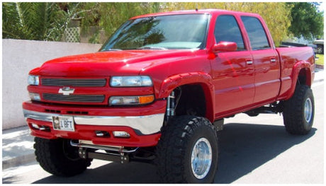 Bushwacker 99-06 GMC Sierra 1500 Fleetside Pocket Style Flares 4pc 68.4/69.2/78.0/96.0in Bed - Black 40917-02