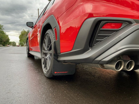 Rally Armor 2022 Subaru WRX Black UR Mud Flap w/ Red Logo MF92-UR-BLK/RD