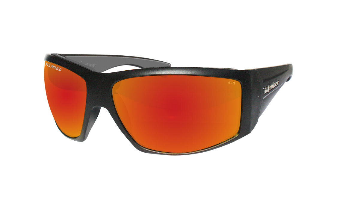 BOMBER Ahi Bomb Eyewear Matte Black W/Red Mirror Polarized AH111RM