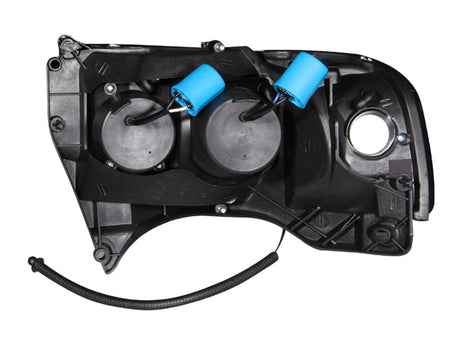 ANZO 1994-2001 Dodge Ram Projector Headlights w/ Halo Black 111196