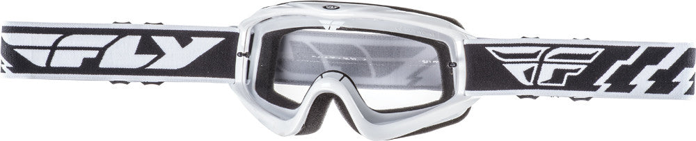 FLY RACING Focus Goggle White W/Clear Lens 37-3004