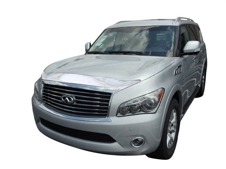 AVS 11-13 Infiniti QX56 Aeroskin Low Profile Hood Shield - Chrome 622040