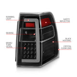 ANZO 07-17 Ford Expedition LED Taillights w/ Light Bar Black Housing Clear Lens 311408