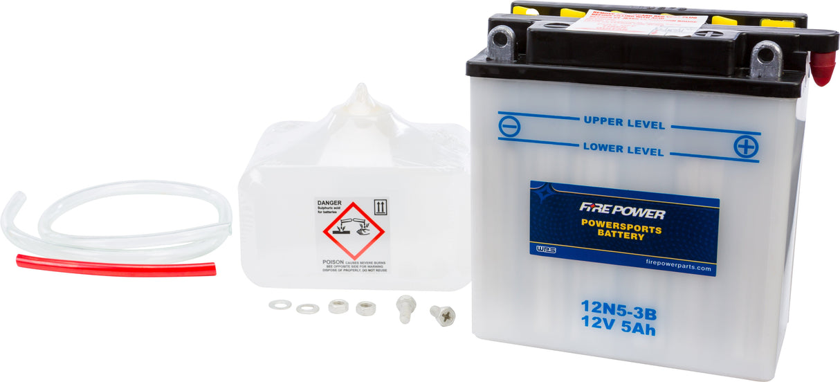 FIRE POWER Battery W/Acid 12n5-3b 12v 12N5-3B