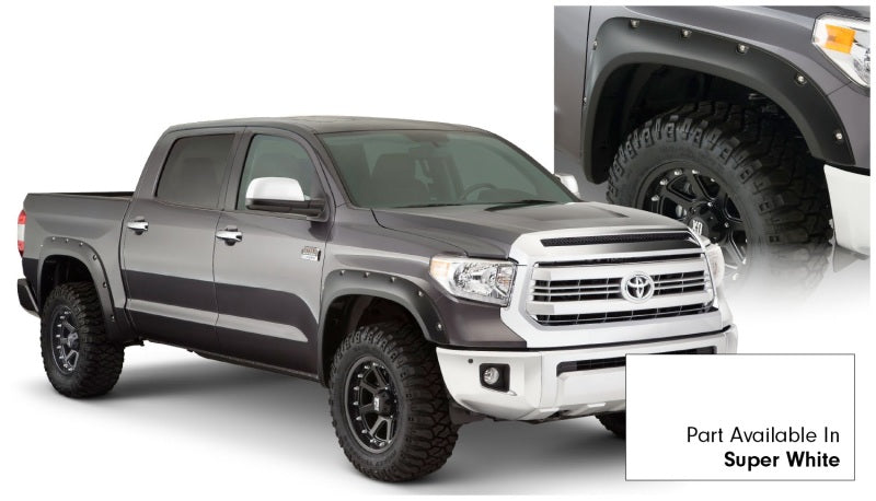 Bushwacker 16-18 Toyota Tundra Fleetside Pocket Style Flares 4pc 66.7/78.7/97.6in Bed - Super White 30918-13