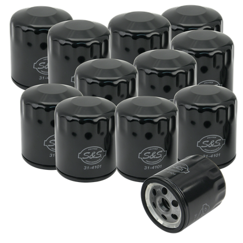 S&S Cycle Sportster/Evolution Models Black Oil Filters - 12 Pack 310-0239