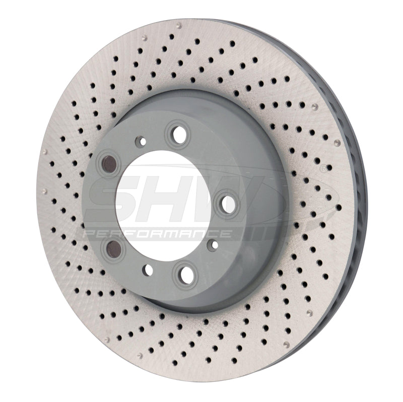 SHW 15-16 Porsche 911 Carrera 4GTS 3.8L w/o Ceramics Left Rr Drill-Dimp MB Brake Rotor (99635240502) PRL31124