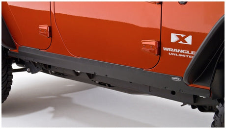Bushwacker 07-18 Jeep Wrangler Unlimited Trail Armor Rocker Panel and Sill Plate Cover - Black 14012