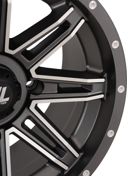 HIGH LIFTER Wheel - HL22 - Front/Rear - Gloss Black w/Machined - 14x7 - 4/137 - 4+3 (+10 mm) 14HL22-1137