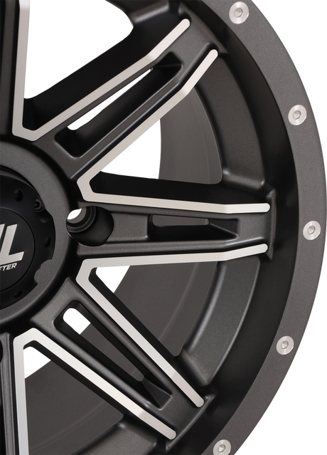 HIGH LIFTER Wheel - HL22 - Front/Rear - Gloss Black w/Machined - 14x7 - 4/156 - 4+3 (+10 mm) 14HL22-1156