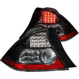 ANZO 2004-2005 Honda Civic LED Taillights Black 321035