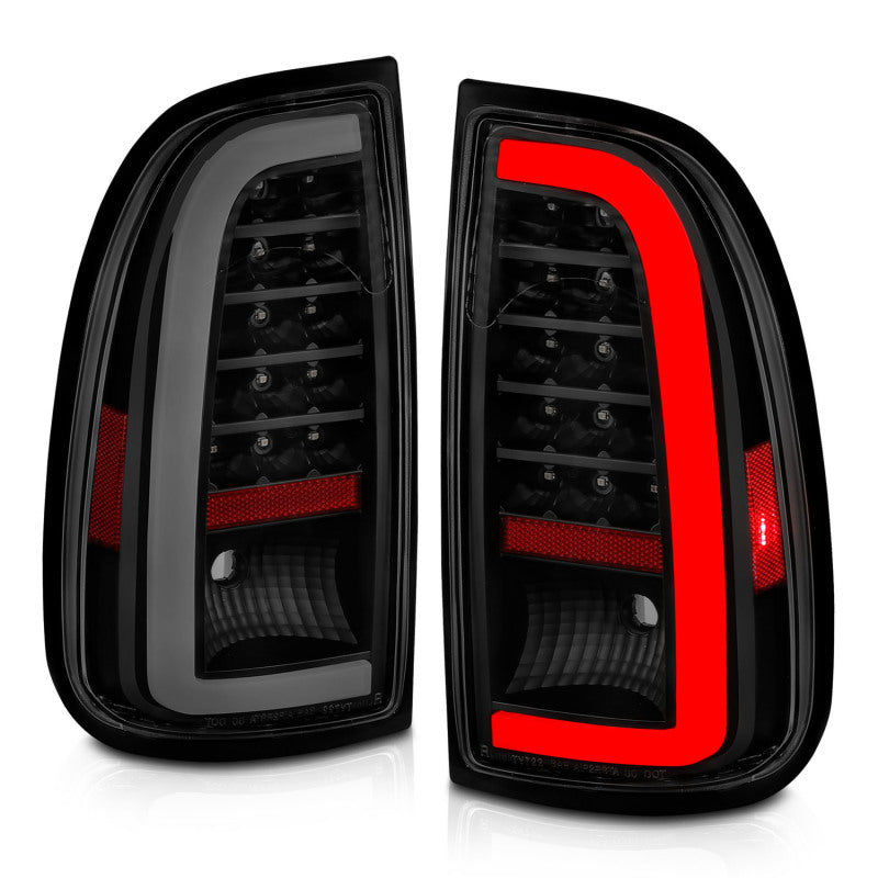 ANZO 00-06 Toyota Tundra (Std. Bed/Reg Cab) LED Taillights w/Light Bar Black Housing Smoke Lens 311412