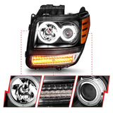 ANZO 2007-2012 Dodge Nitro Projector Headlights w/ Halo Black (CCFL) G2 111145
