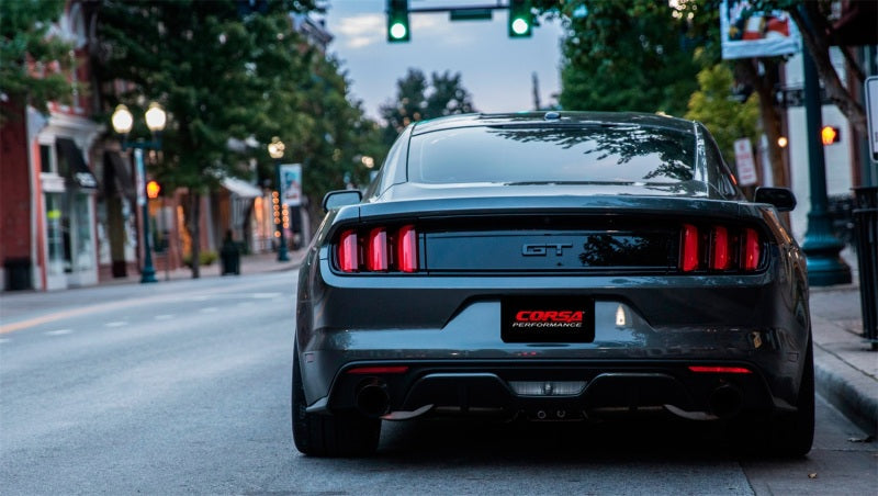 Corsa 2015 Ford Mustang GT 5.0 3in Cat Back Exhaust Black Dual Tips (Sport) 14332BLK