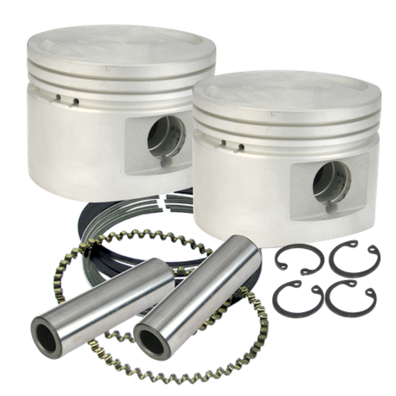 S&S Cycle 84-99 BT w/ Stock Heads Standard 80in Cast Flat-Topped Replacement Piston Kit 920-0015