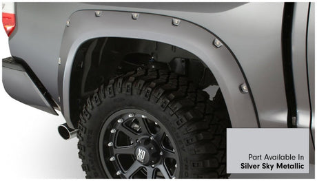 Bushwacker 16-18 Toyota Tundra Fleetside Pocket Style Flares 4pc 66.7/78.7/97.6in Bed - Silver Sky 30918-53