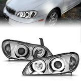 ANZO 2000-2004 Infiniti I30 Projector Headlights w/ Halo Chrome 121078