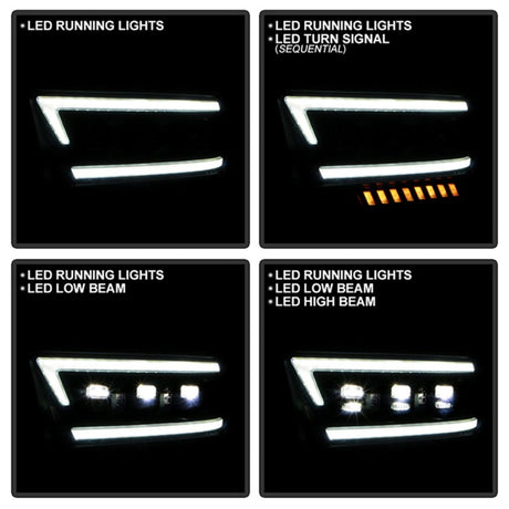 Spyder 19-22 Dodge Ram 2500/3500 (Halogen Model Only) Proj. Headlights (PRO-YD-DR19HDHALAP-SEQ-BK) 5088604