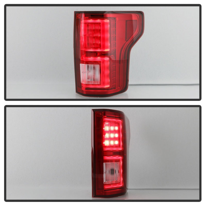 Spyder 18-19 Ford F-150 (w/o Blind Spot Sensor) LED Tail Lights - Red Clear (ALT-YD-FF15018-LED-RC) 5085764