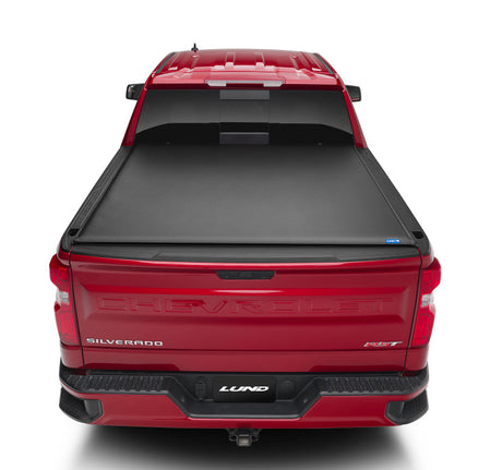 Lund 07-17 Chevy Silverado 1500 (8ft. Bed) Genesis Roll Up Tonneau Cover - Black 96094