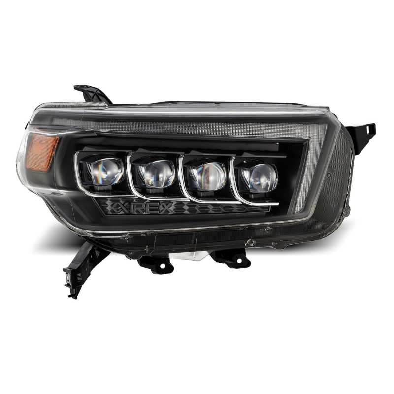 AlphaRex 10-13 Toyota 4Runner NOVA LED Projector Headlights Plank Style Black w/Seq Signal/DRL 880759