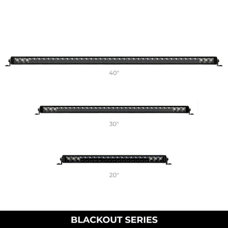 Go Rhino Xplor Blackout Series Sgl Row LED Light Bar (Surface/Threaded Stud Mount) 20.5in. - Blk