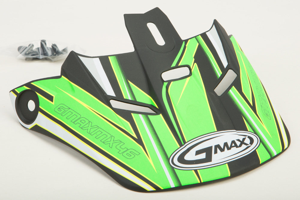 GMAX Gm-46.2 Coil Helmet Visor Matte Black/Flo-Green Ys-Yl G046113