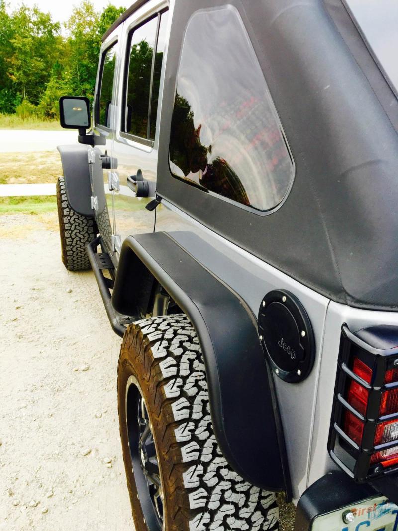DV8 Offroad 07-18 Jeep Wrangler JK Front & Rear Flat Tube Fenders FENDB-02