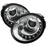 Spyder Volkswagen Beetle 1998-2005 Projector Headlights DRL Chrome PRO-YD-VB98-DRL-C 5080554
